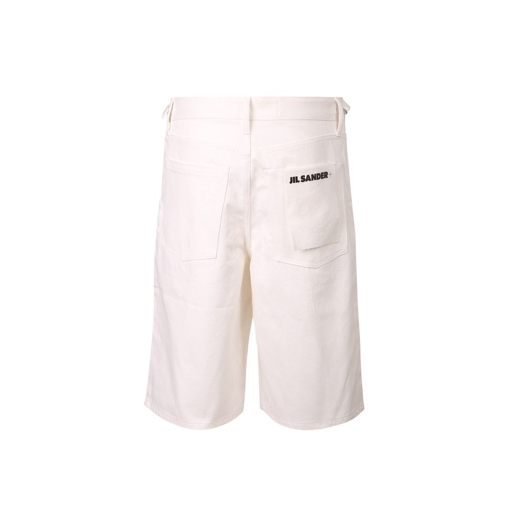 Jil Sander 100% Cotton shorts in white — view 2