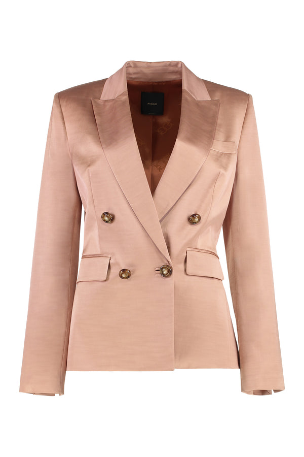 Blazer Satin Pink Cotton Blazers