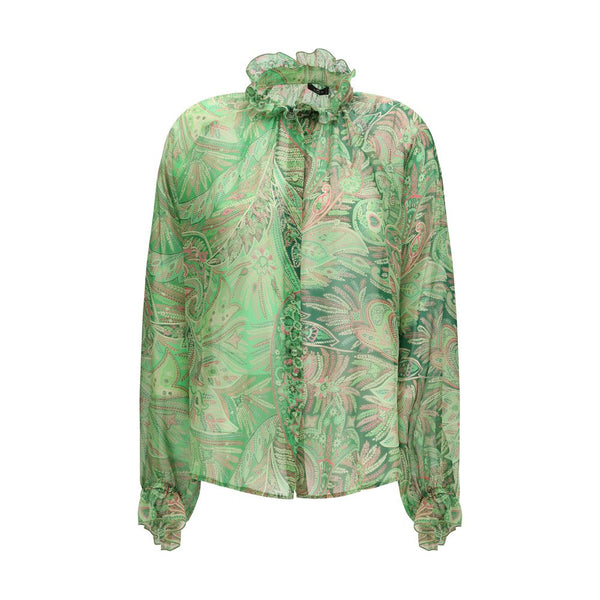 Etro 100% Silk blouse in green