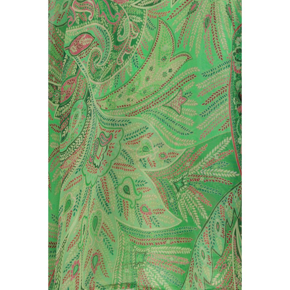 Etro 100% Silk blouse in green — view 3