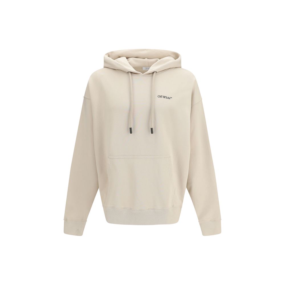 Off-White 100% Cotton hoodie in beige