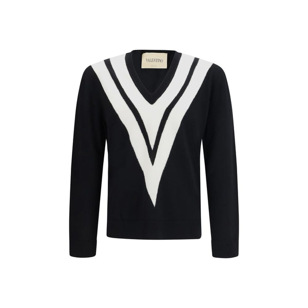 Valentino 100% Fleece Wool Ovis Aries sweater in black