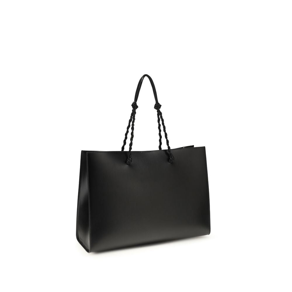 Jil Sander 100% Calf Leather Bos Taurus shoulder bag in black — view 3
