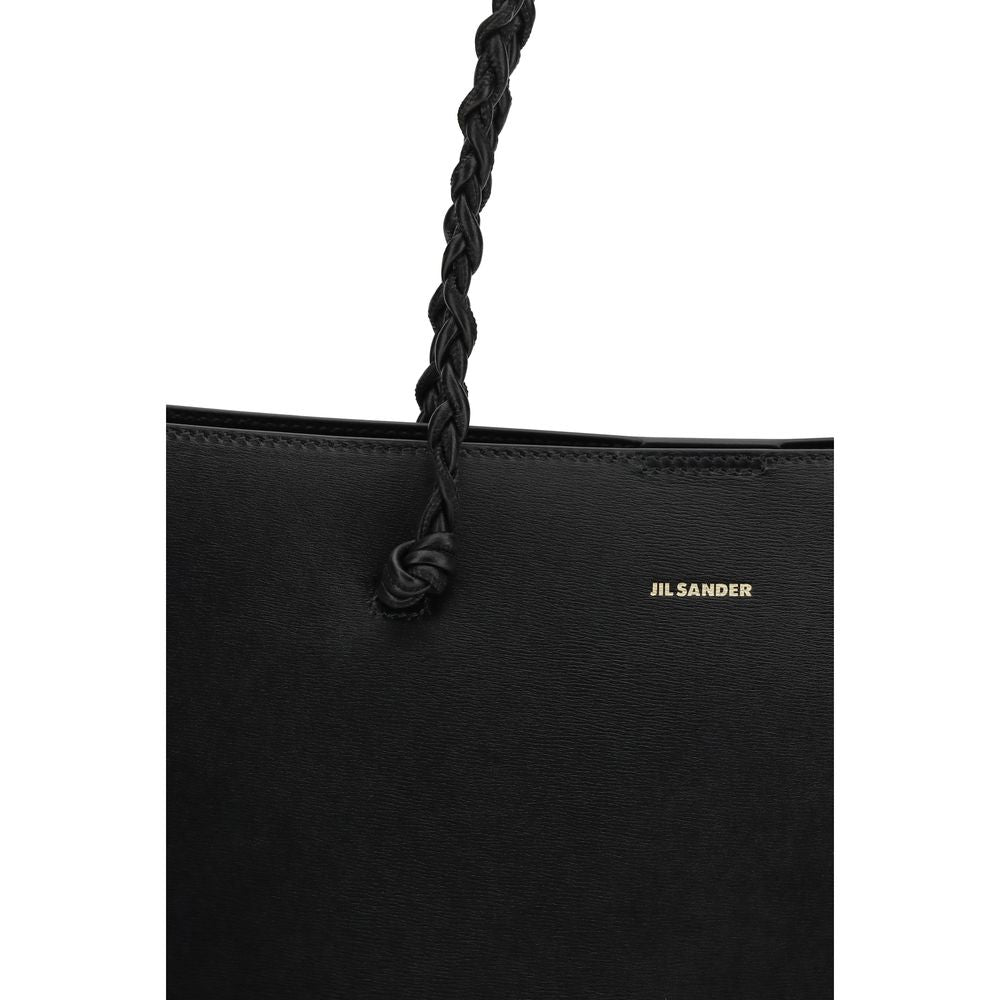 Jil Sander 100% Calf Leather Bos Taurus shoulder bag in black — view 4