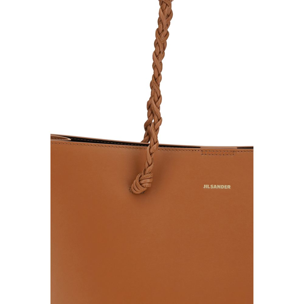 Jil Sander 100% Calf Leather Bos Taurus tote bag in brown — view 4