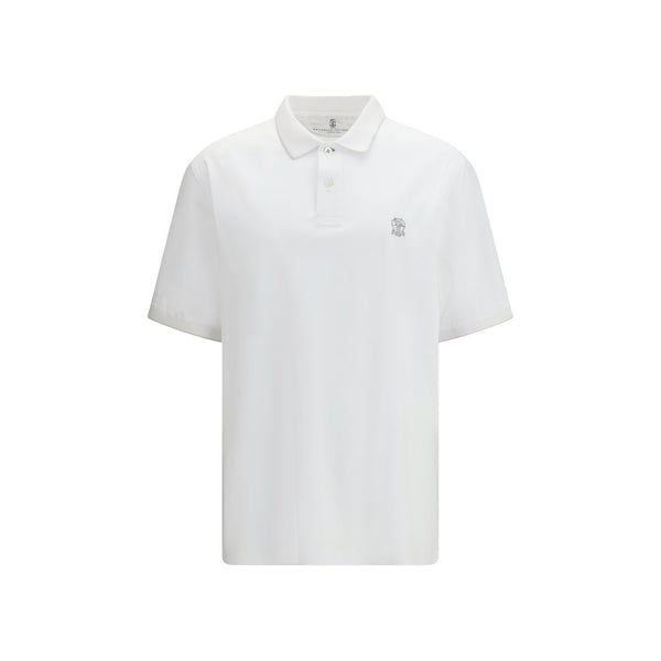 Brunello Cucinelli 100% Cotton polo shirt in white
