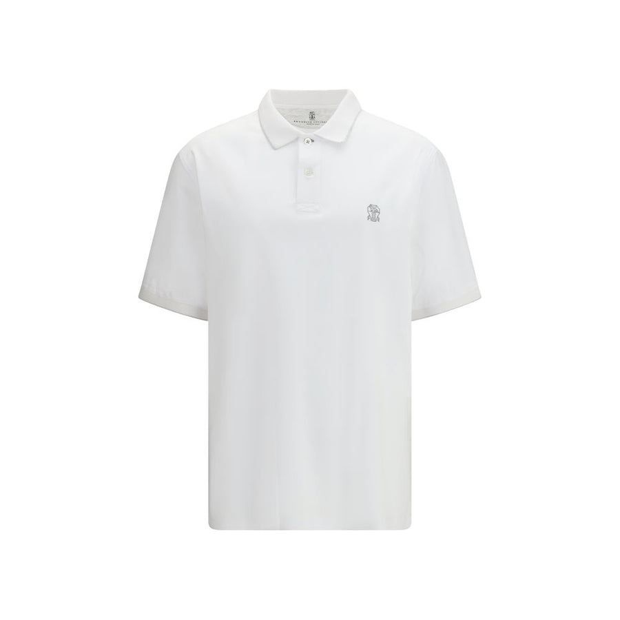 Brunello Cucinelli 100% Cotton polo shirt in white