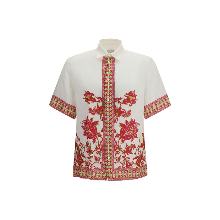 Etro 100% Linen shirt in white