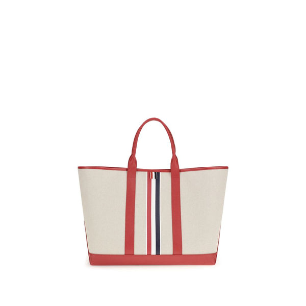 Thom Browne 80% Cotton 20% Calf Leather tote bag in multicolor