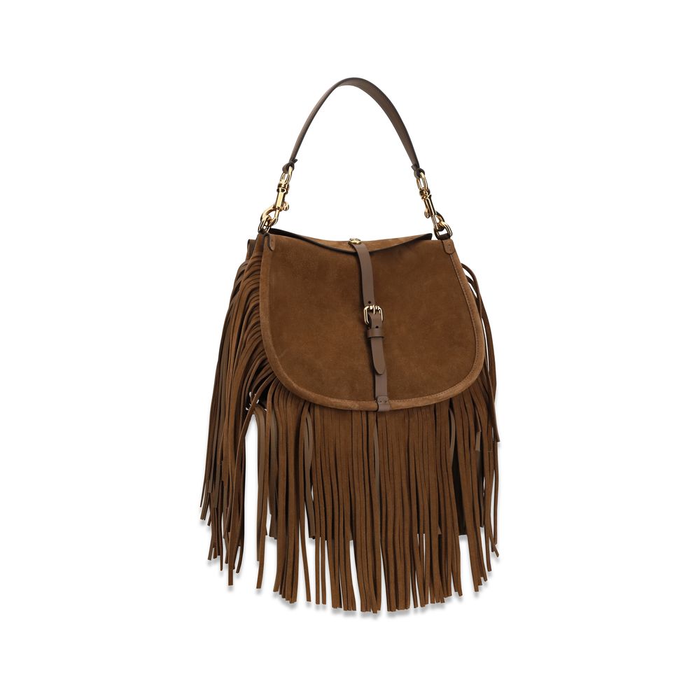 Etro 100% Calf Leather Bos Taurus shoulder bag in brown — view 2