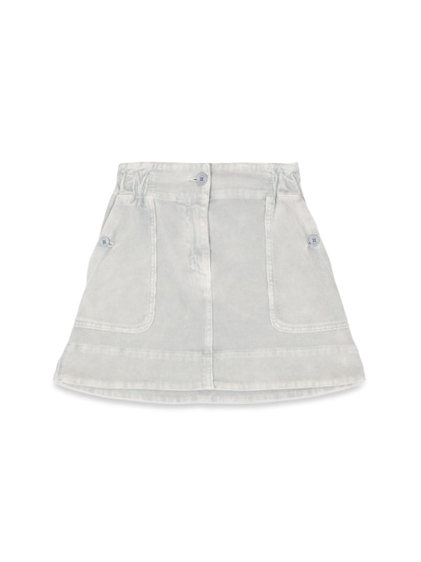 Skirt, Blue Cotton Elastane