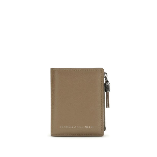 Brunello Cucinelli 100% Calf Leather Bos Taurus wallet in brown