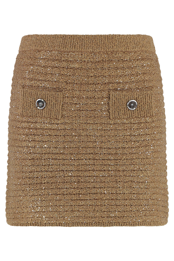 Mini Skirt Miletto Beige Beige-gallinaccio Polyester