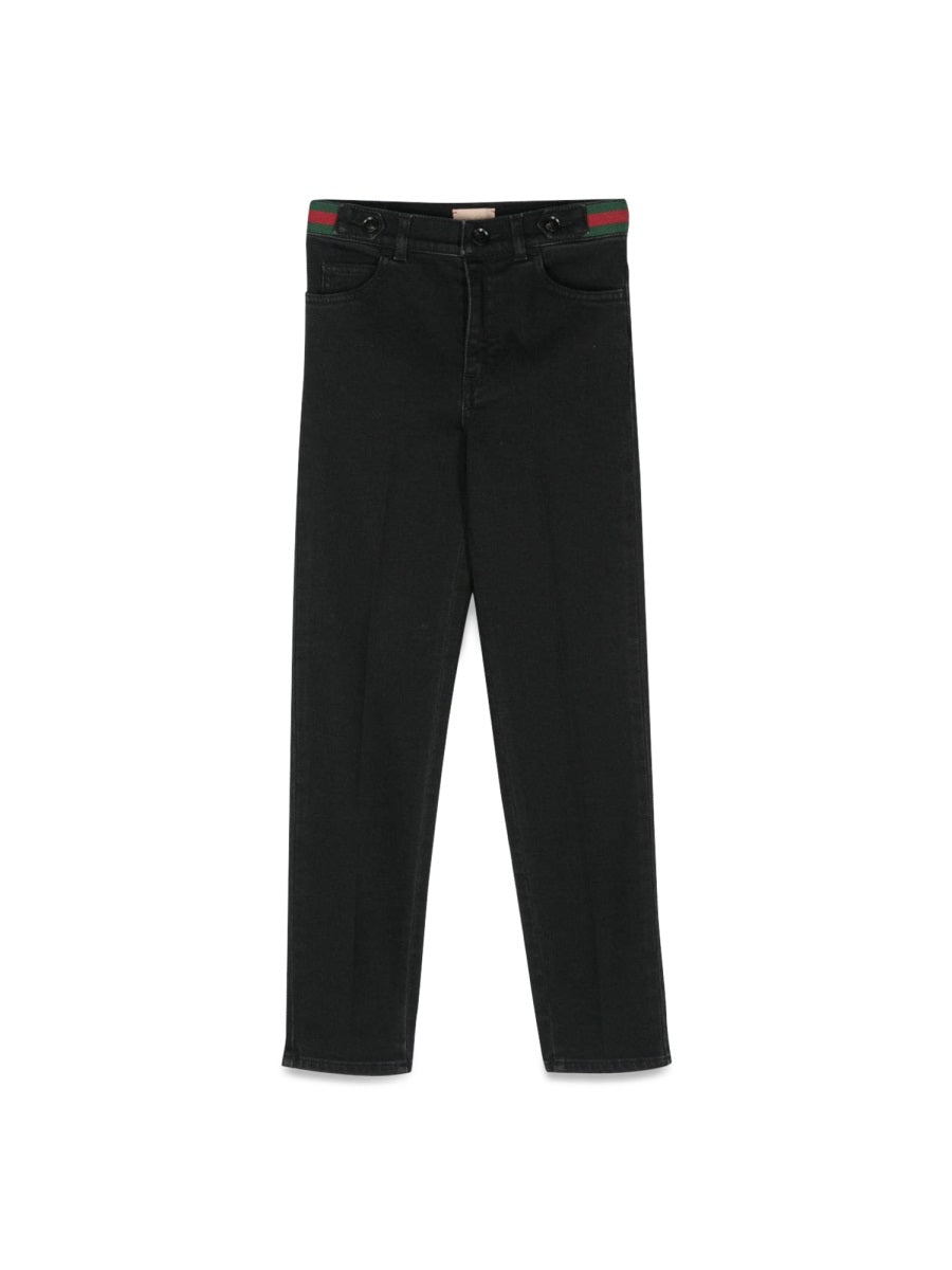 Trousers Denim Blue Cotton