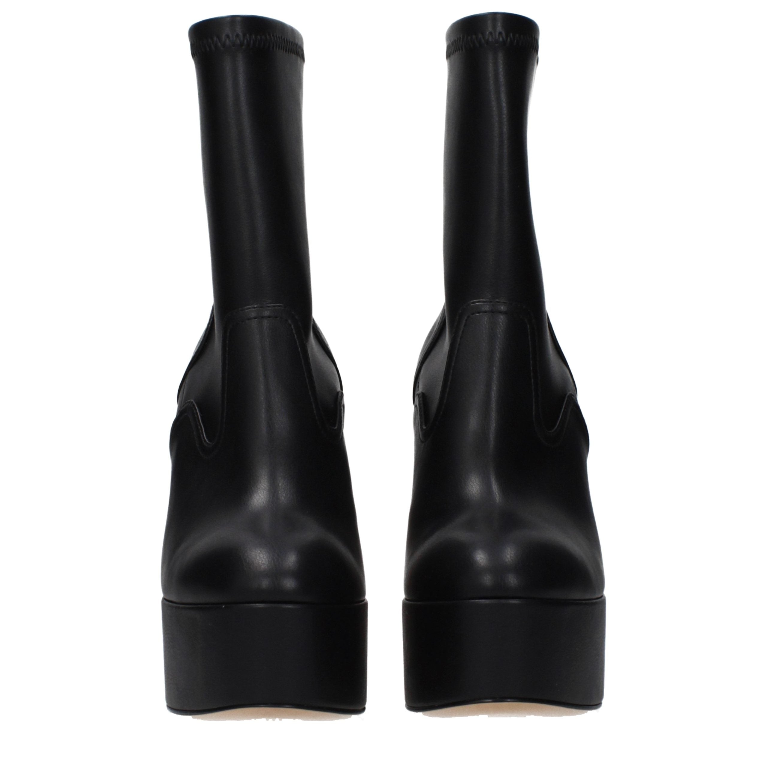 Casadei Eco leather ankle boot in black — view 3