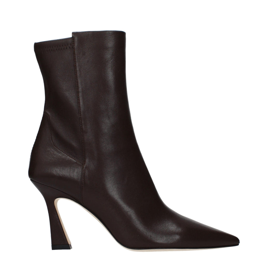 Stuart Weitzman Leather heel boot in brown