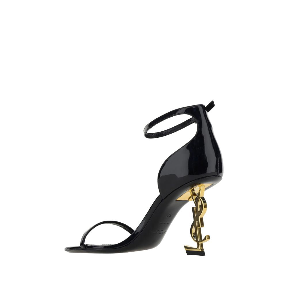 Saint Laurent Upper: 100% Calf Leather Bos Taurus; Sole: 100% Calf Leather Bos Taurus sandal in black — view 3