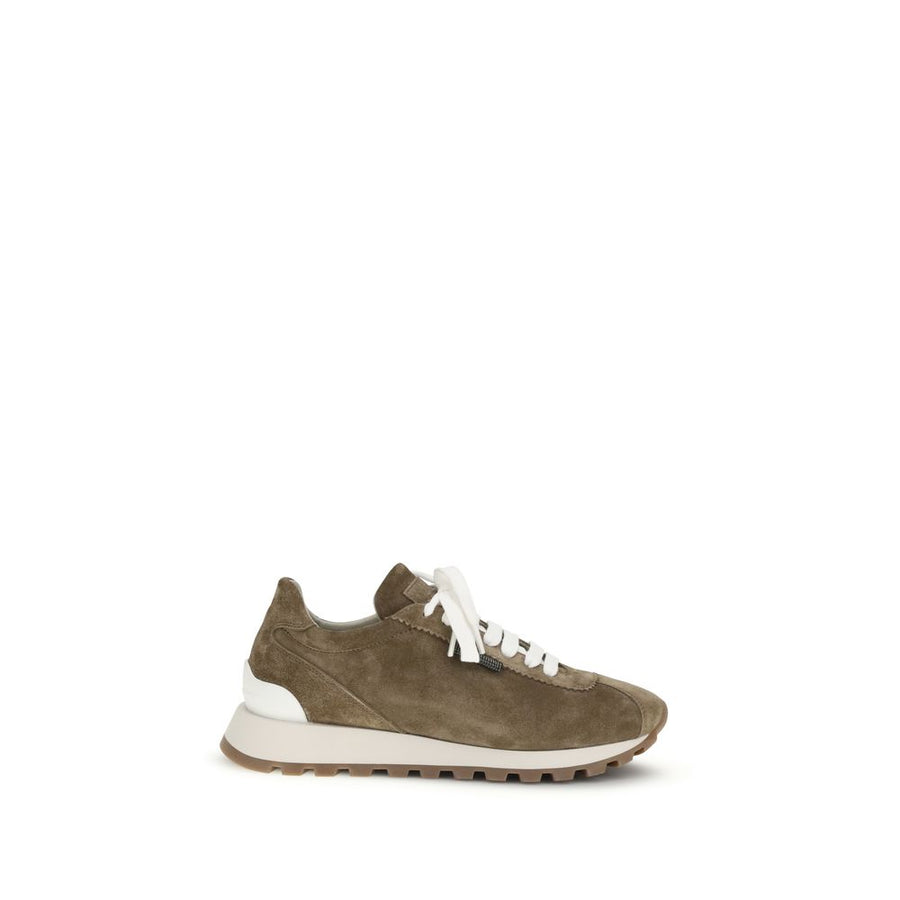 Brunello Cucinelli 100% Calf Leather Bos Taurus sneaker in brown