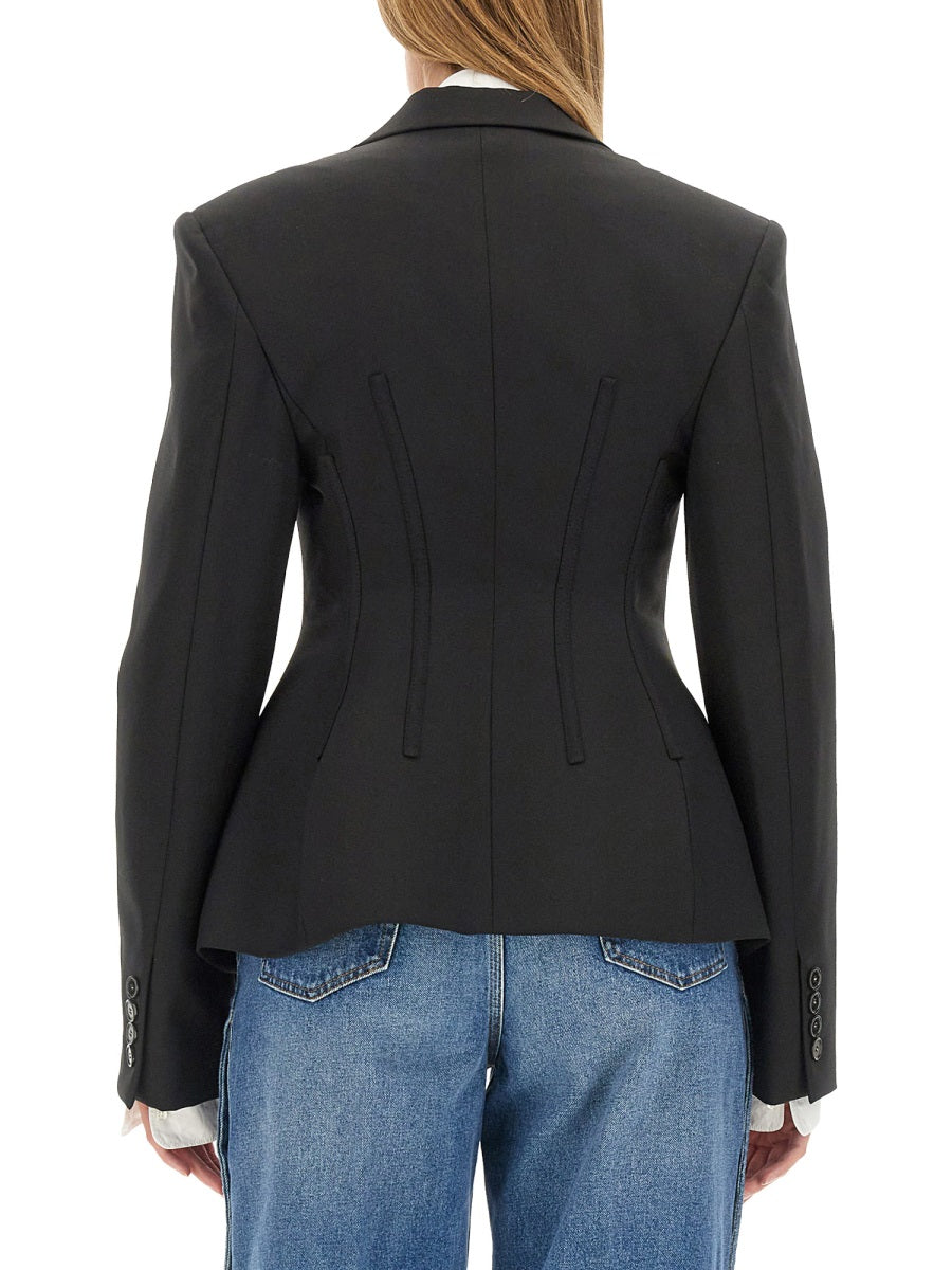 Sculpted Jacket Black Wool