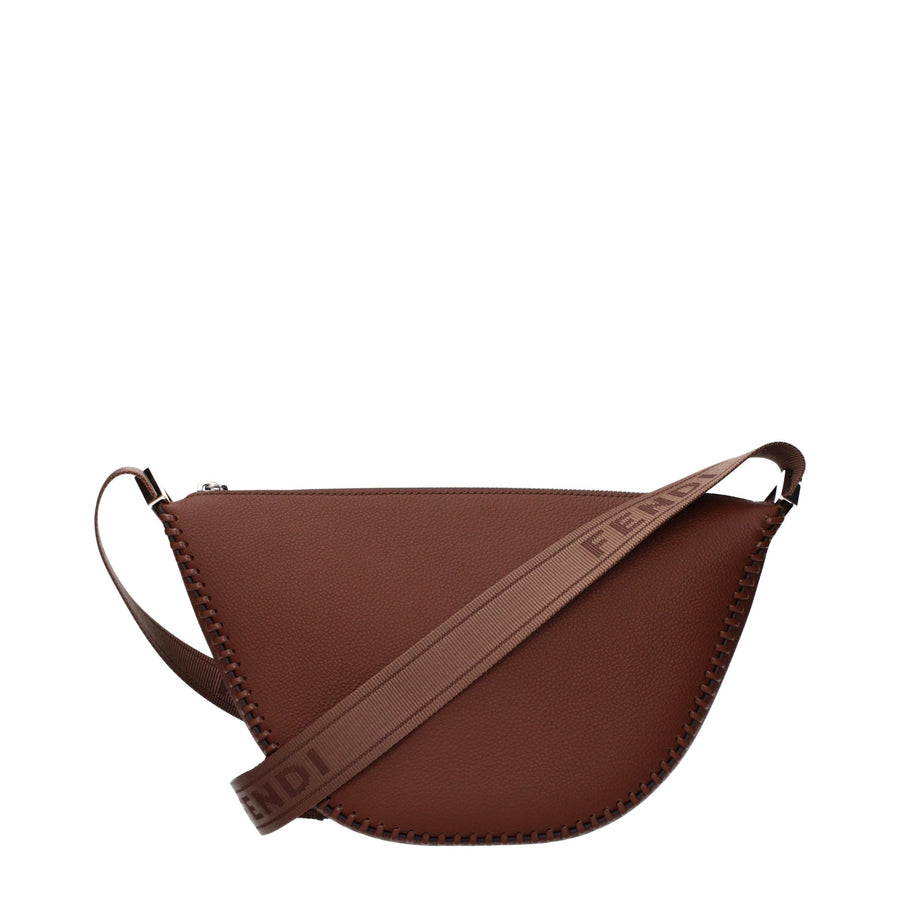 Fendi Leather crossbody bag in brown
