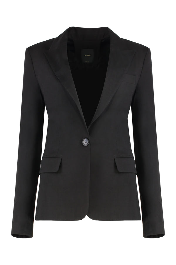Linen Blazer Black Blazers