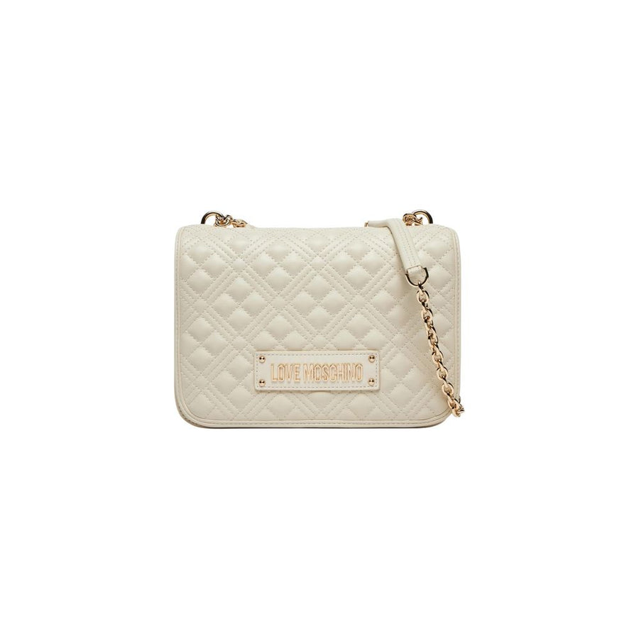 Love Moschino Polyurethane shoulder bag in beige