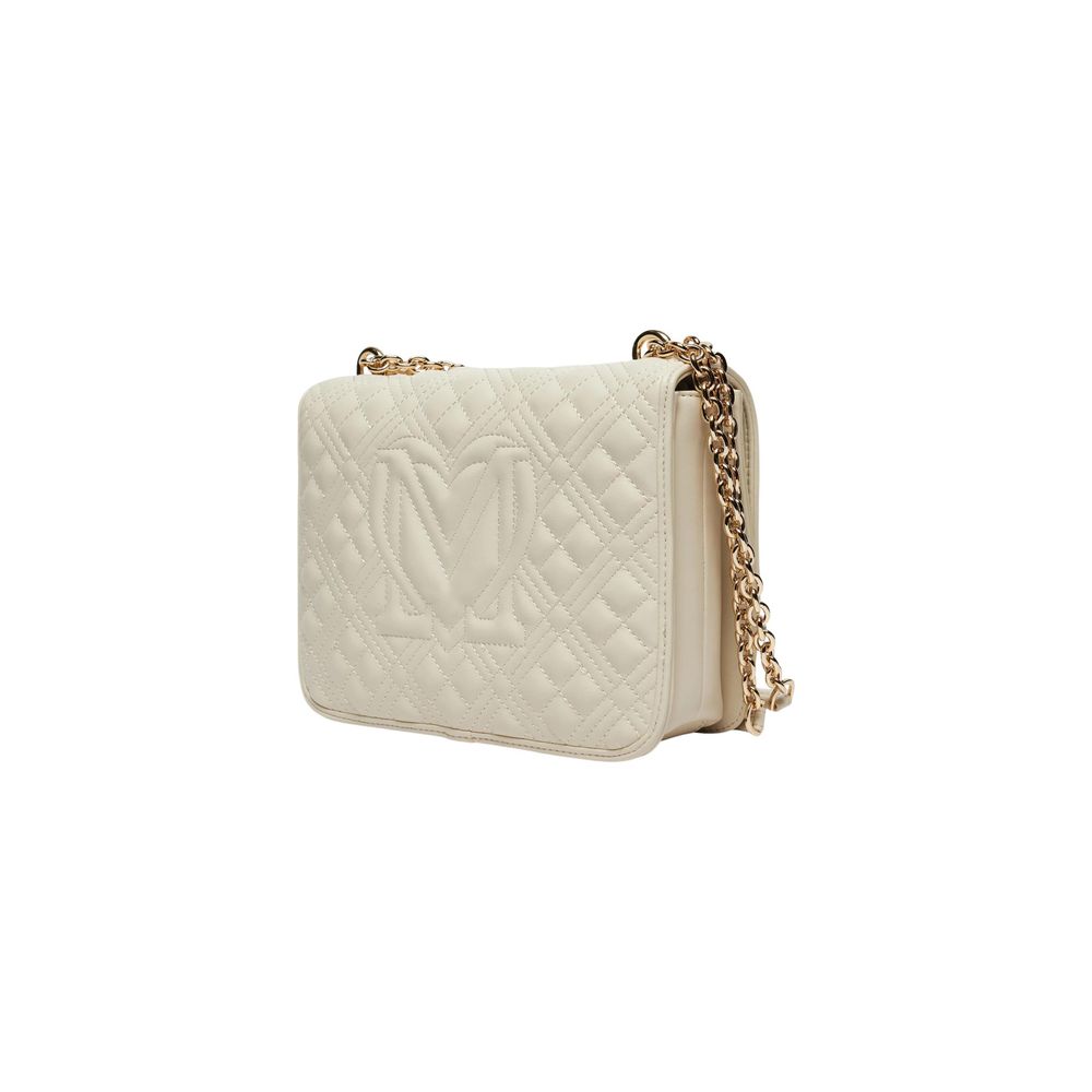 Beige Polyethylene Handbag Bag