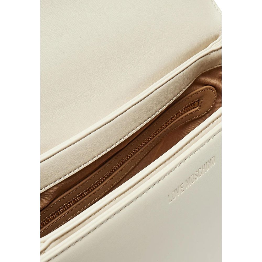 Beige Polyethylene Handbag Bag