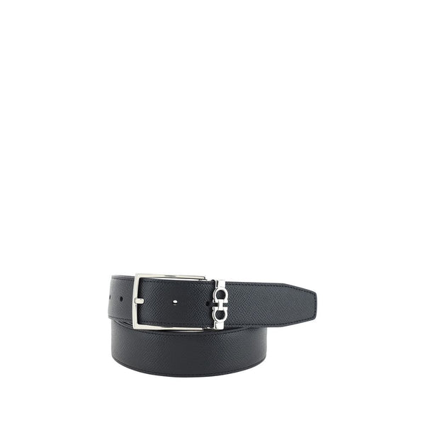 Ferragamo 100% Calf Leather Bos Taurus belt in black
