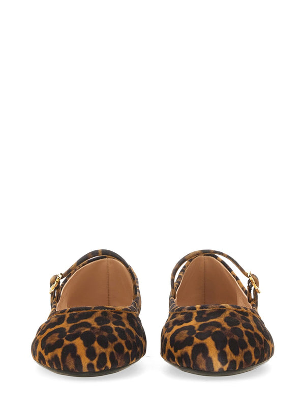 Ballet Flats Carla Animal Print Multicolour Leather
