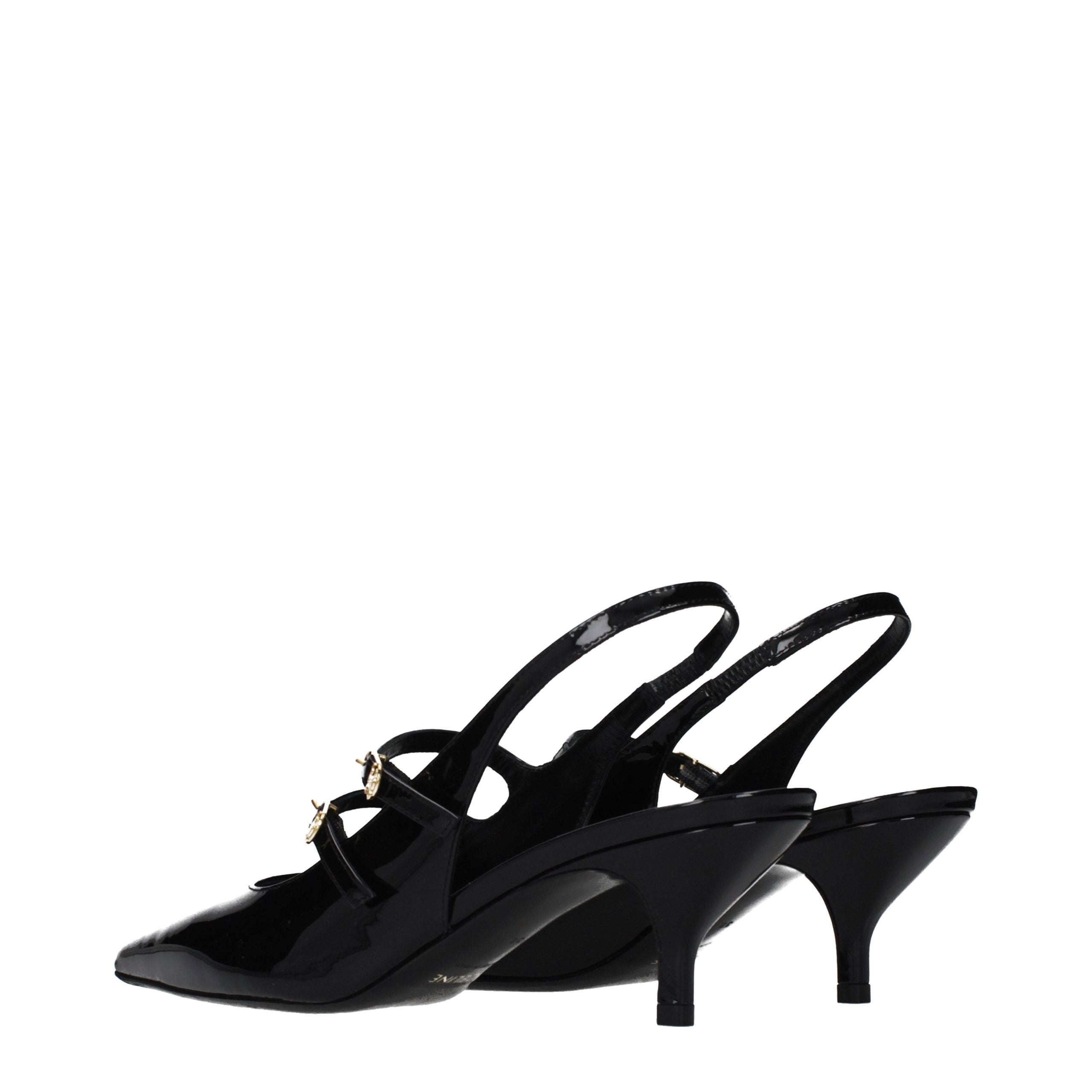 Celine Patent leather slingback heel in black — view 4