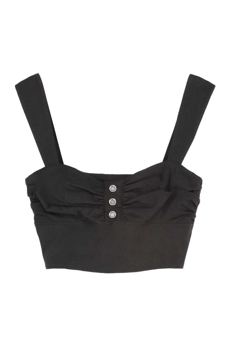 Crop Top Voyager Black Limousine Linen
