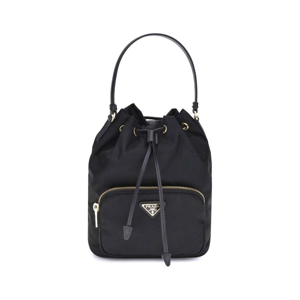 Prada 100% Recycled Polyamide bucket bag in black