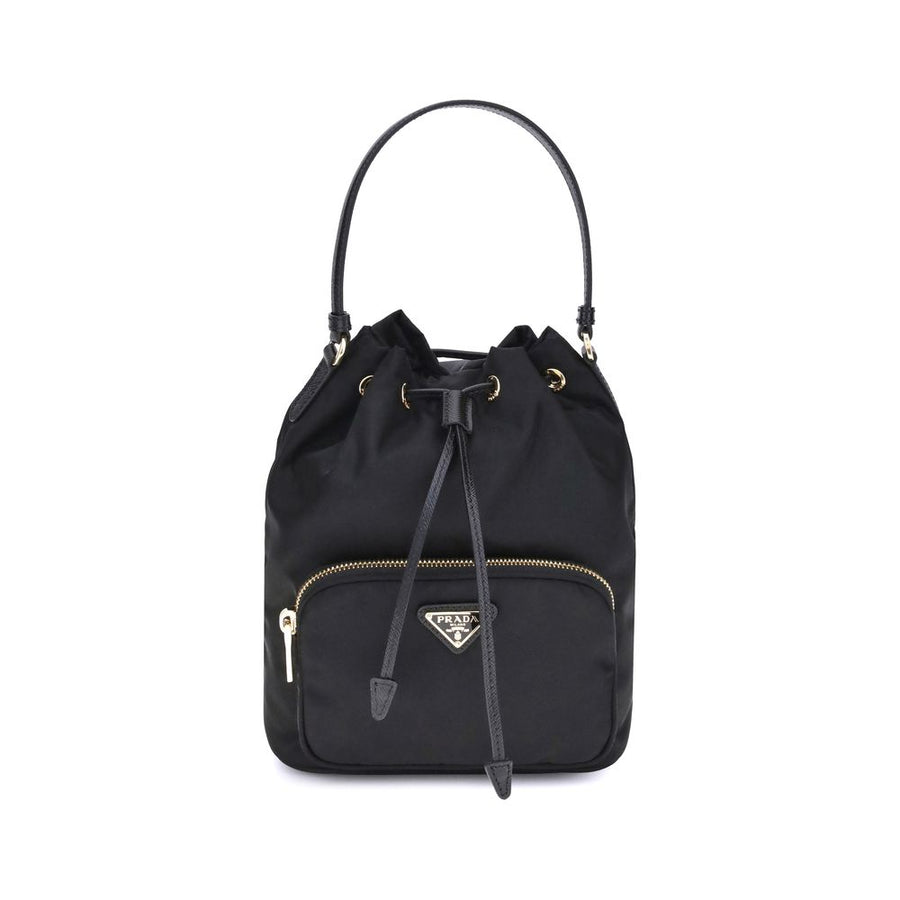 Prada 100% Recycled Polyamide bucket bag in black