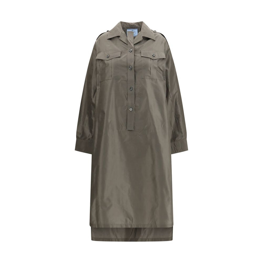 Prada 100% Silk shirt dress in gray