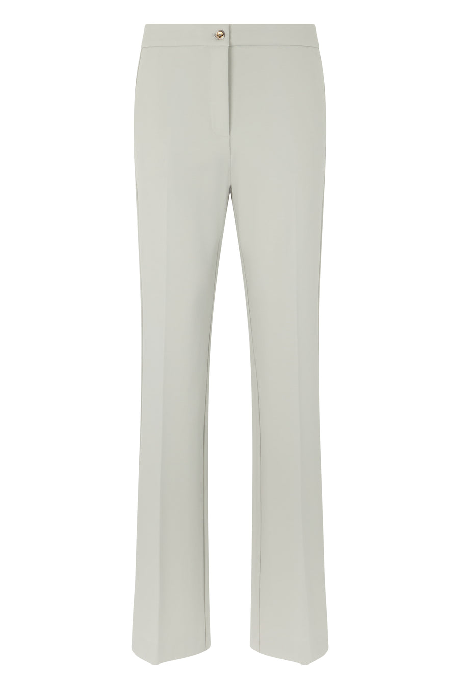 Viscose Trousers With Buttons Dove Grey Flared