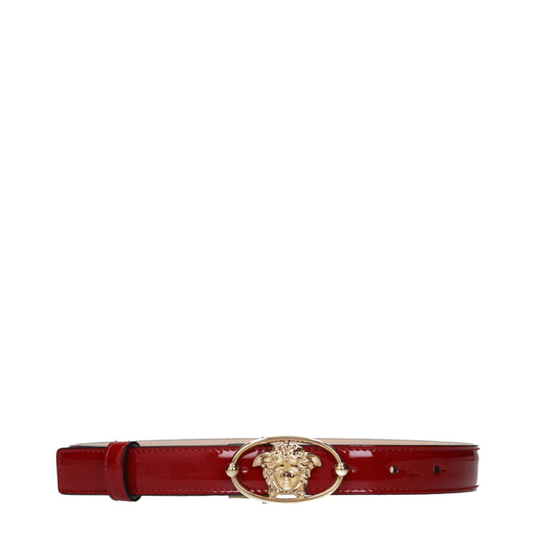 Versace Patent leather belt in red