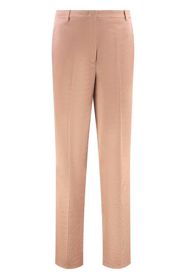 Panuro Straight-Leg Trousers Pink Cotton Straight