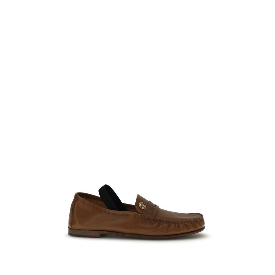 Versace 100% Lamb Ovis Aries loafer in brown