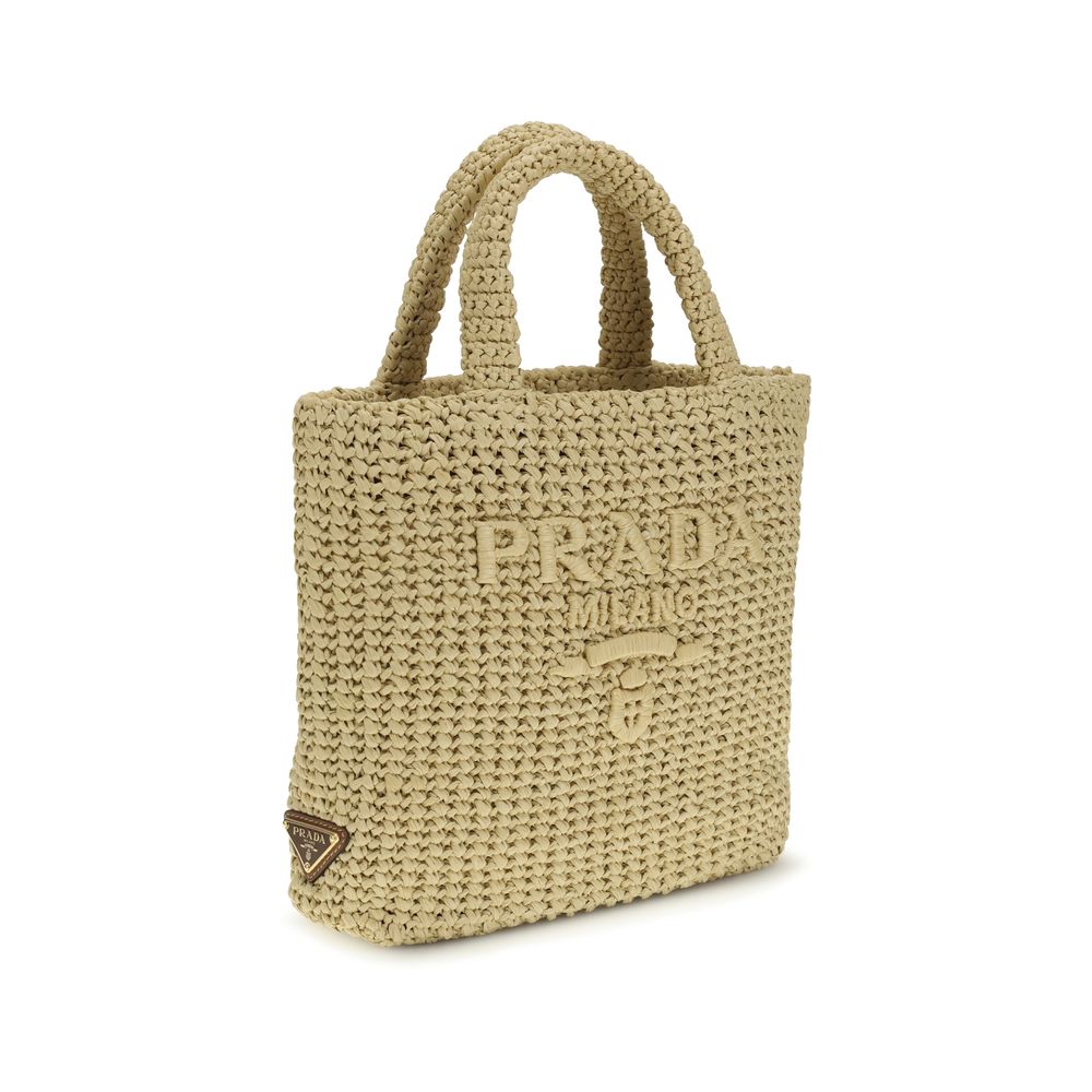 Beige Viscose Handbag Bag