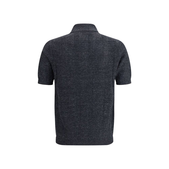 Brunello Cucinelli 100% Cotton polo in gray — view 2