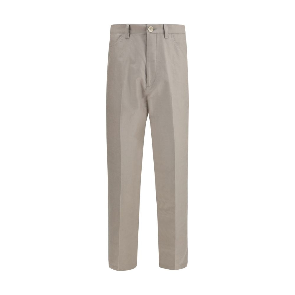 Brunello Cucinelli 99% Cotton trousers in beige