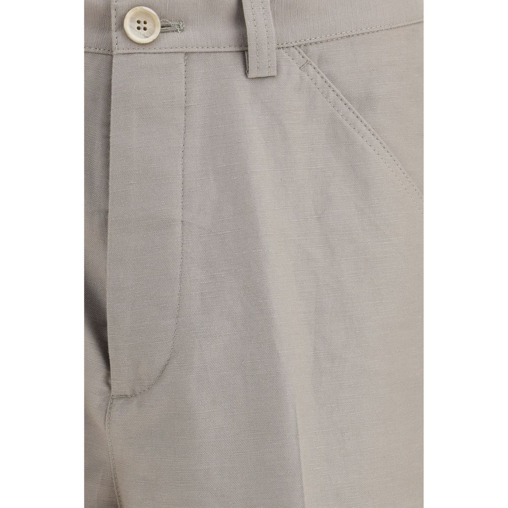 Brunello Cucinelli 99% Cotton trousers in beige — view 3