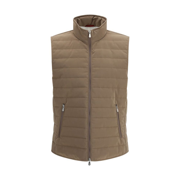 Brunello Cucinelli 70% Polyester vest in beige
