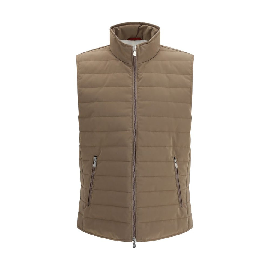 Brunello Cucinelli 70% Polyester vest in beige