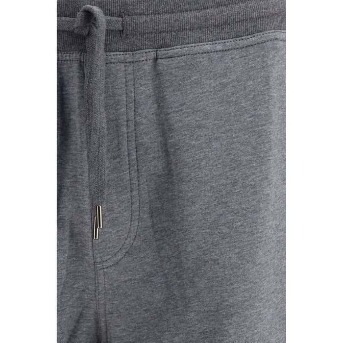 Gray Cotton Casual Pants