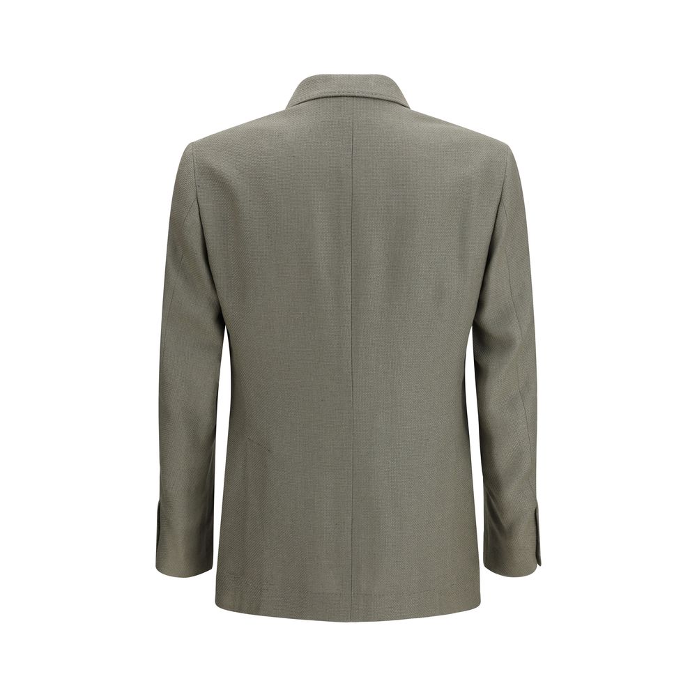 Brunello Cucinelli 49% Silk blazer in brown — view 2