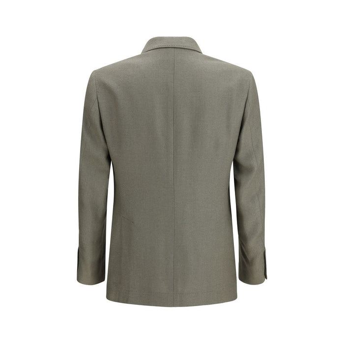 Brunello Cucinelli 49% Silk blazer in brown — view 2