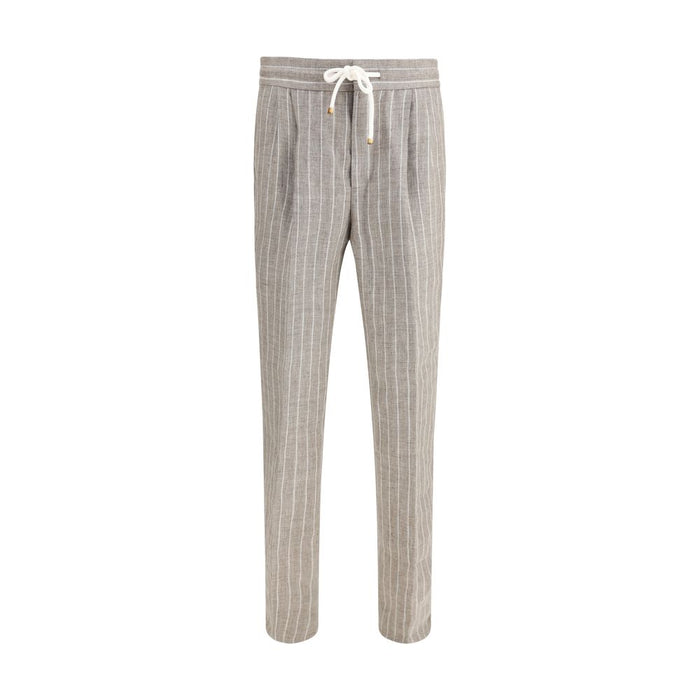 Brunello Cucinelli 100% Linen trousers in beige