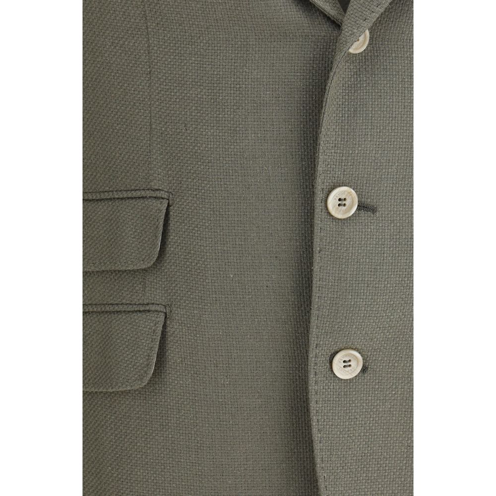 Brunello Cucinelli 49% Silk blazer in brown — view 3